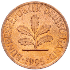 Монета 2 пфеннига 1995 года A Германия (аверс)