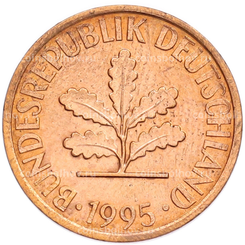 Монета 2 пфеннига 1995 года A Германия