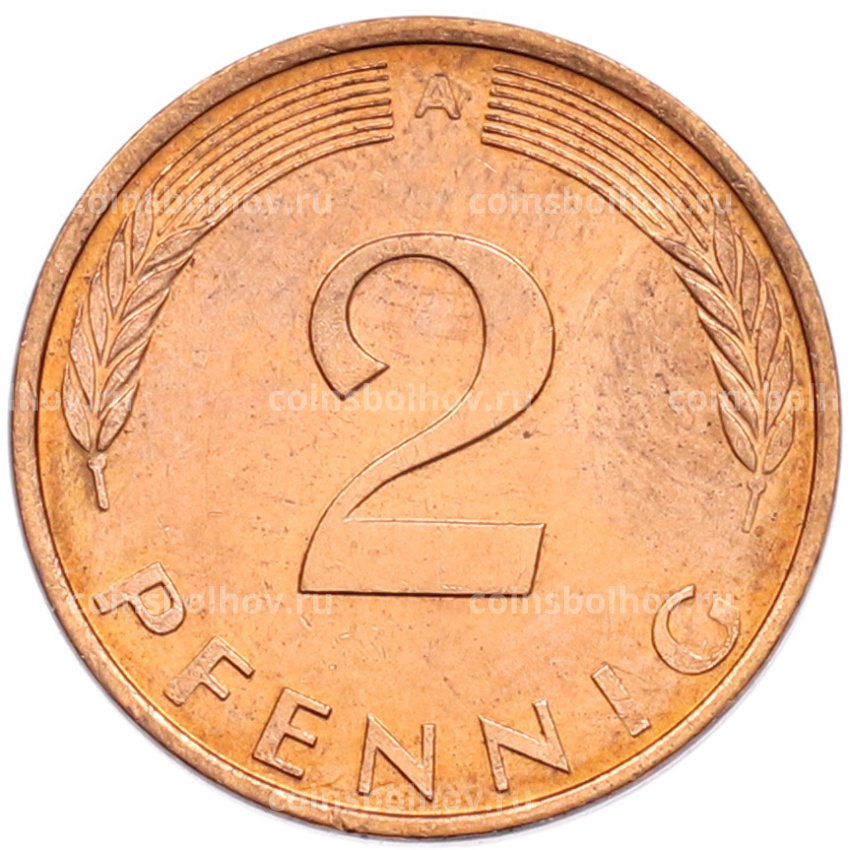 Монета 2 пфеннига 1995 года A Германия (вид 2)