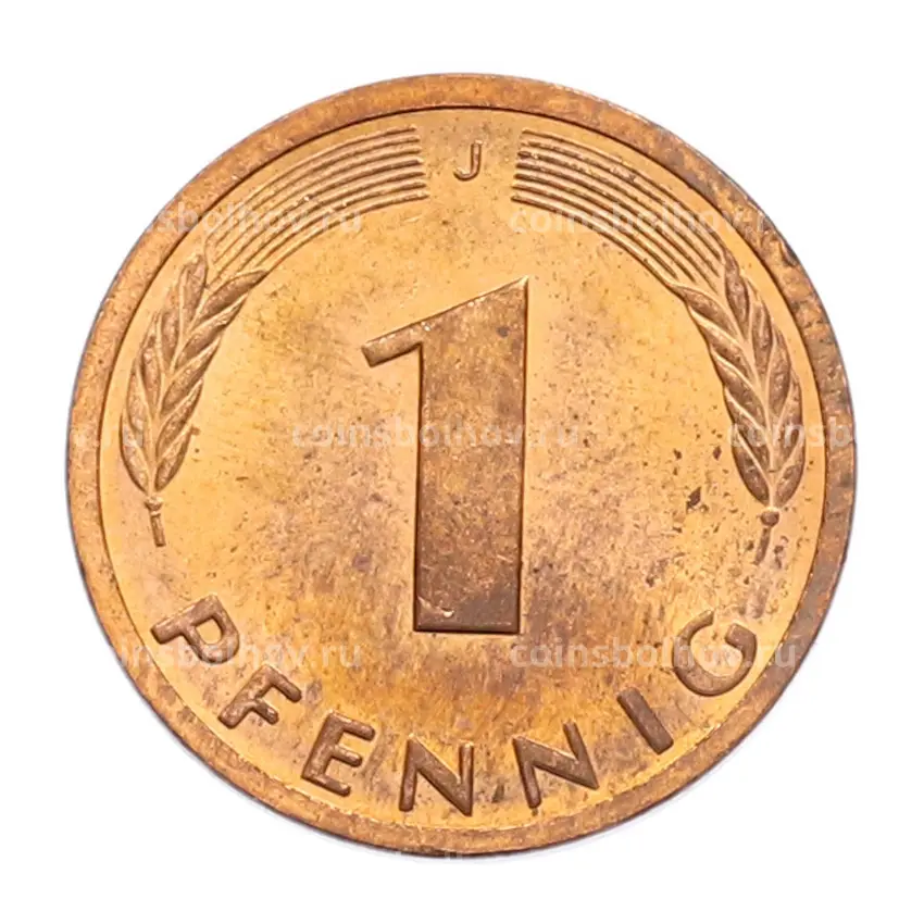 Монета 1 пфенниг 1995 года J Германия (вид 2)