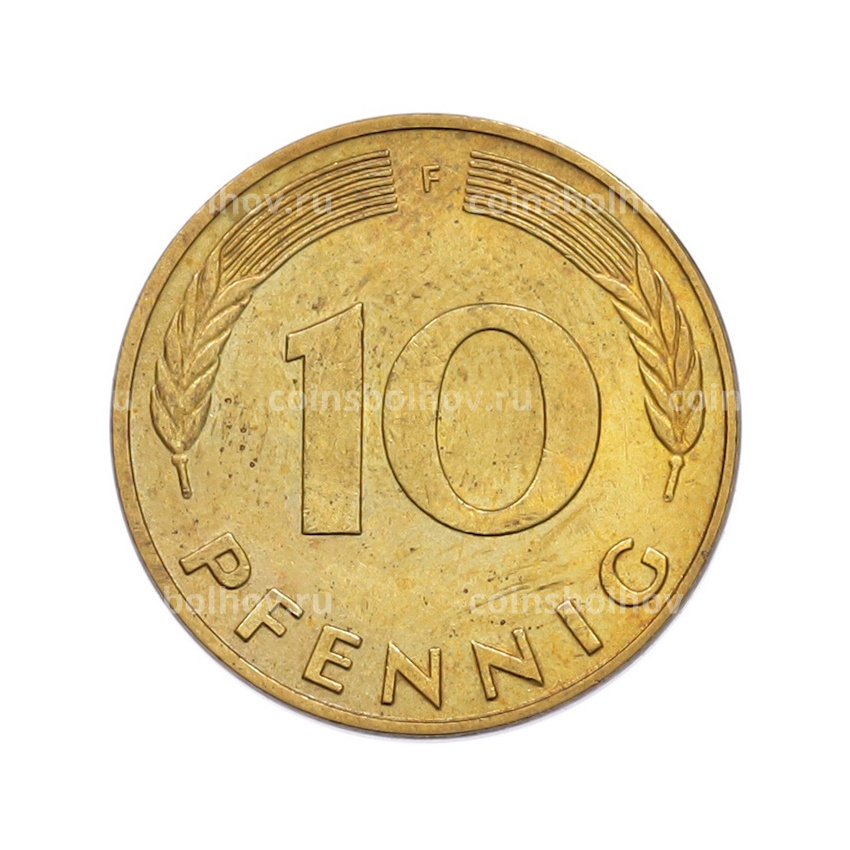 Монета 10 пфеннигов 1991 года F Германия (вид 2)