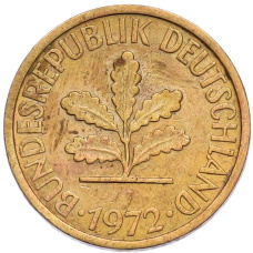 Монета 5 пфеннигов 1972 года D Западная Германия (ФРГ) (аверс)