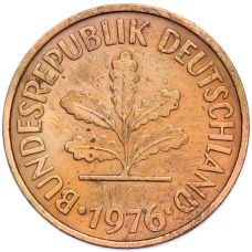 Монета 5 пфеннигов 1976 года D Западная Германия (ФРГ) (аверс)