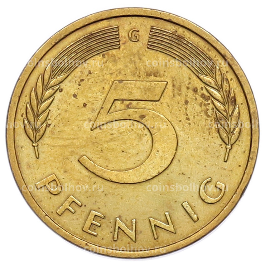 Монета 5 пфеннигов 1991 года G Германия (вид 2)