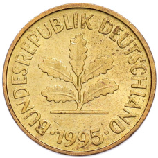 Монета 5 пфеннигов 1995 года D Германия (аверс)