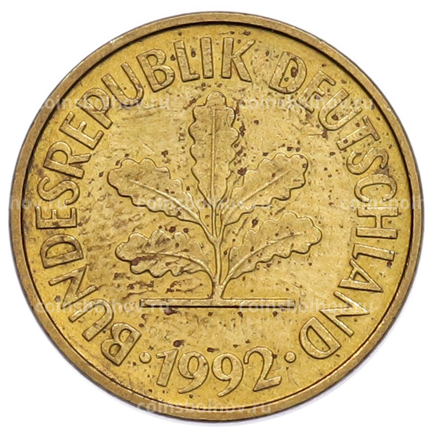 Монета 5 пфеннигов 1992 года F Германия