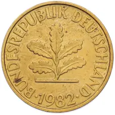 Монета 10 пфеннигов 1982 года D Западная Германия (ФРГ) (аверс)
