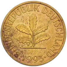 Монета 10 пфеннигов 1993 года D Германия (аверс)