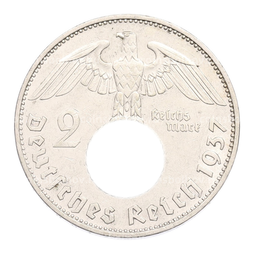 Монета 2 рейхсмарки 1937 года G Германия