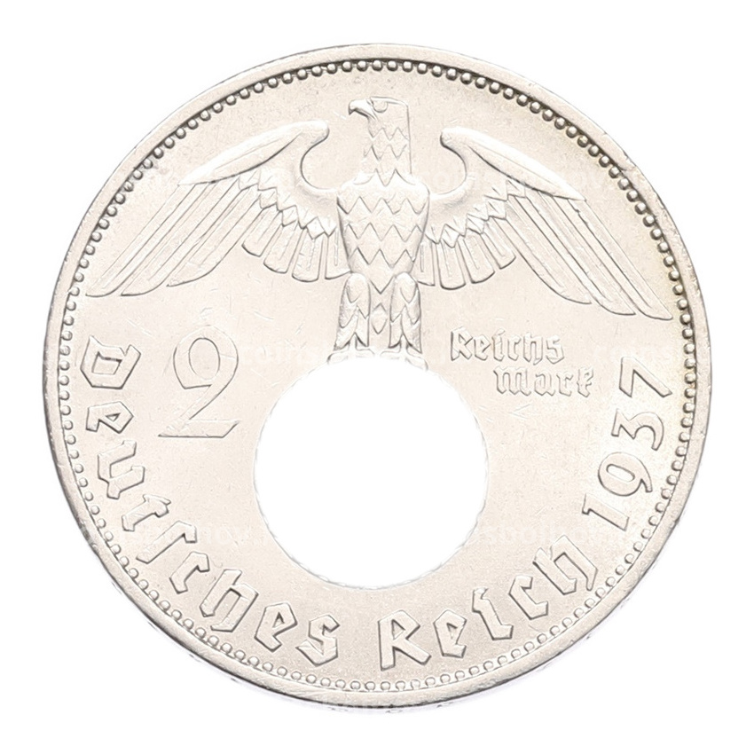 Монета 2 рейхсмарки 1937 года A Германия