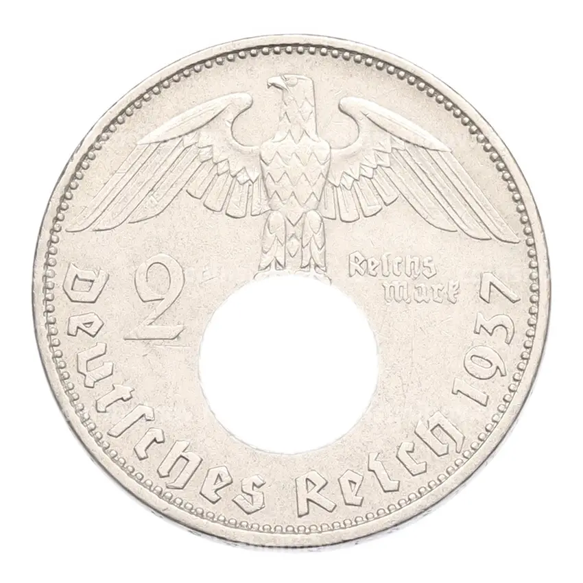 Монета 2 рейхсмарки 1937 года A Германия