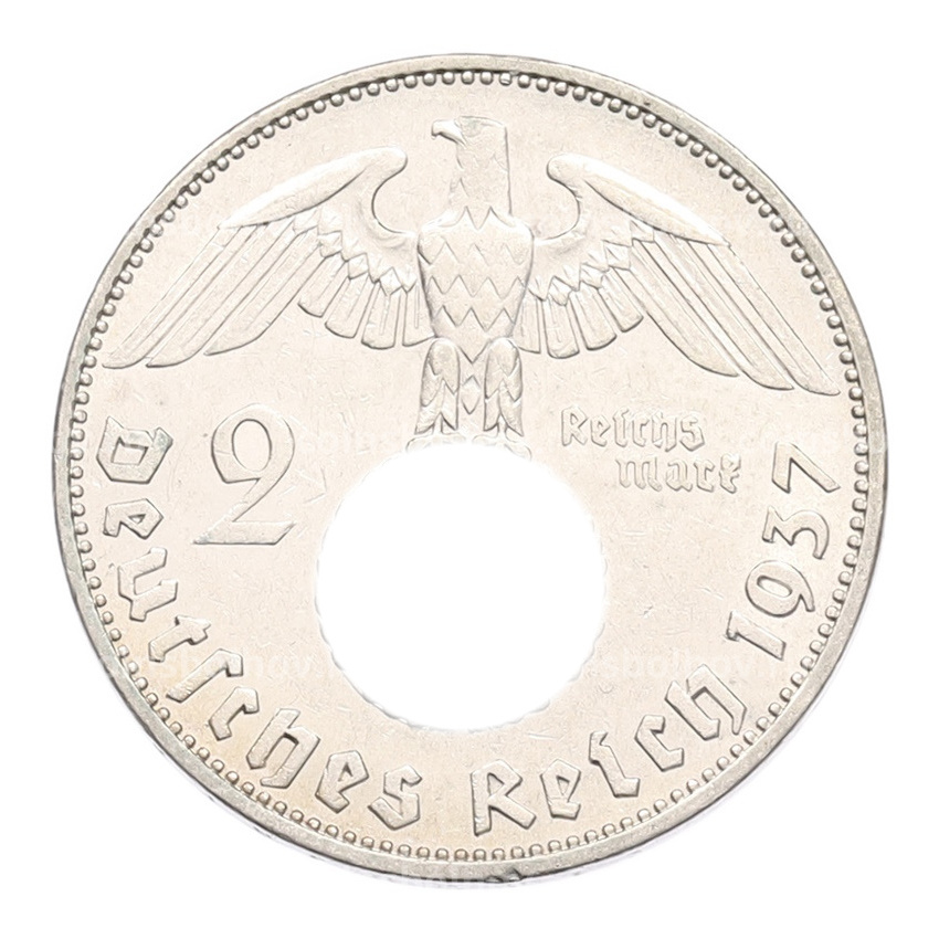 Монета 2 рейхсмарки 1937 года E Германия