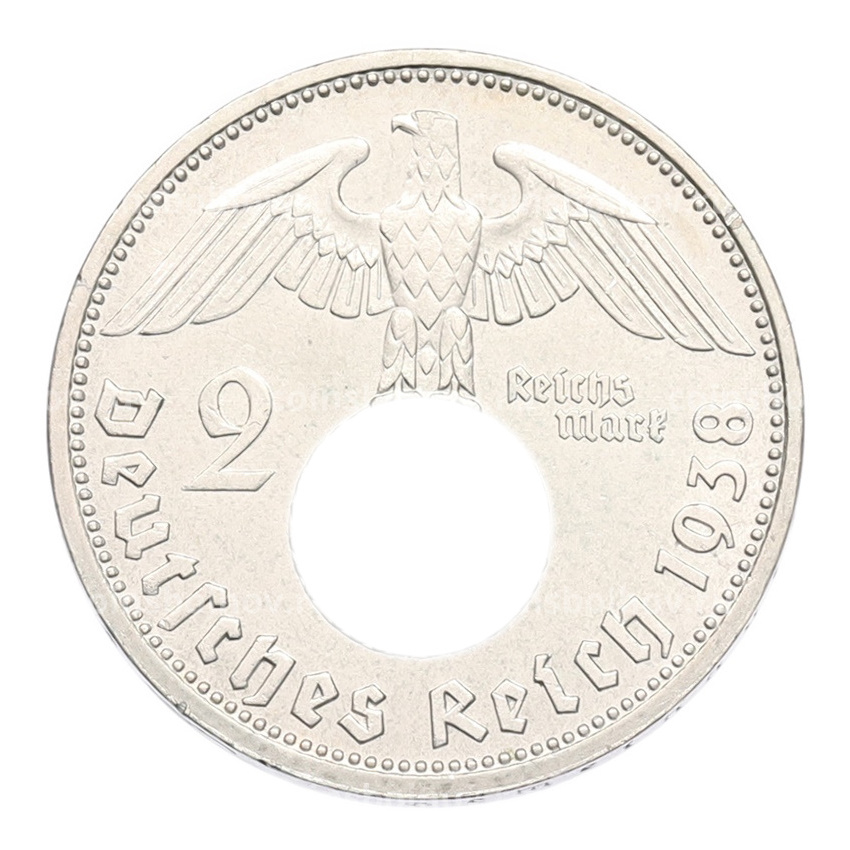 Монета 2 рейхсмарки 1938 года D Германия