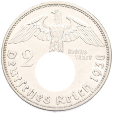 Монета 2 рейхсмарки 1938 года E Германия (аверс)