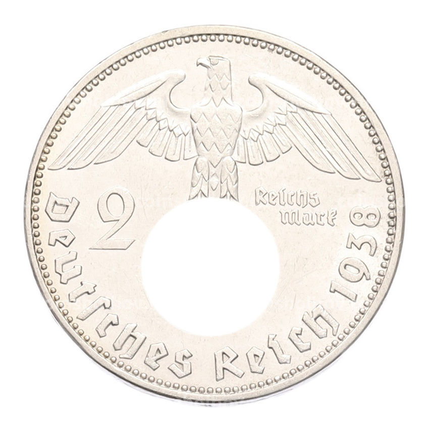 Монета 2 рейхсмарки 1938 года E Германия