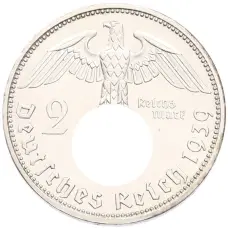 Монета 2 рейхсмарки 1939 года A Германия (аверс)
