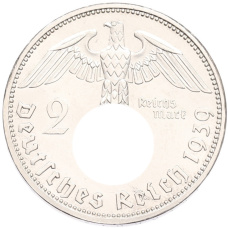 Монета 2 рейхсмарки 1939 года A Германия (аверс)