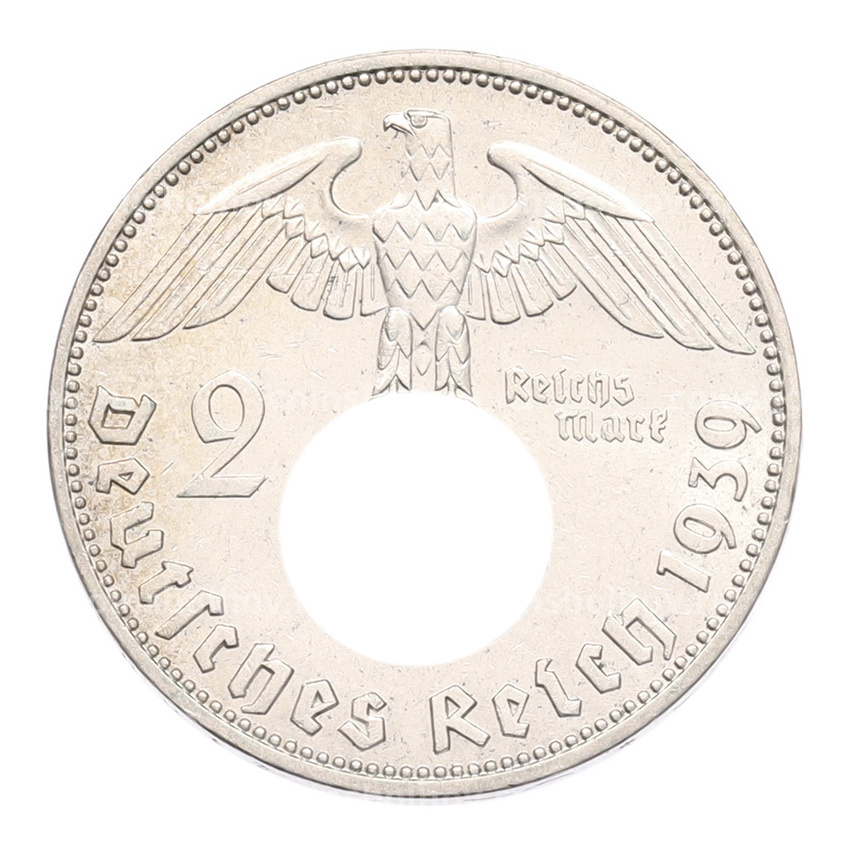 Монета 2 рейхсмарки 1939 года J Германия