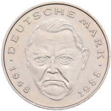Монета 2 марки 1994 года J Германия «Людвиг Эрхард» (аверс)