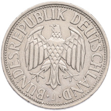 Монета 1 марка 1957 года J Западная Германия (ФРГ) (реверс)