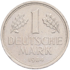 Монета 1 марка 1984 года D Западная Германия (ФРГ) (аверс)