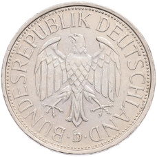 Монета 1 марка 1984 года D Западная Германия (ФРГ) (реверс)