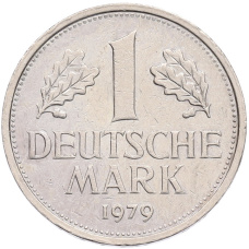 Монета 1 марка 1979 года J Западная Германия (ФРГ) (аверс)