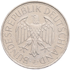 Монета 1 марка 1989 года J Западная Германия (ФРГ) (реверс)