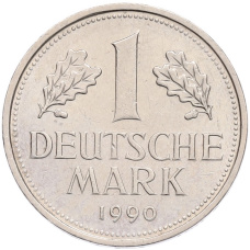 Монета 1 марка 1990 года D Западная Германия (ФРГ) (аверс)