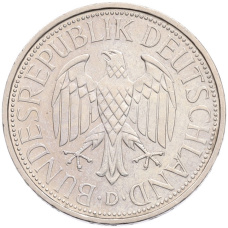 Монета 1 марка 1990 года D Западная Германия (ФРГ) (реверс)
