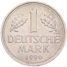 Монета 1 марка 1990 года J Западная Германия (ФРГ) (аверс)