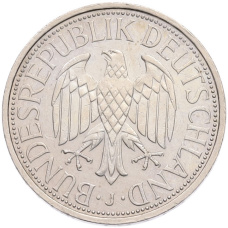 Монета 1 марка 1990 года J Западная Германия (ФРГ) (реверс)