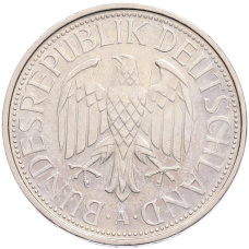 Монета 1 марка 1992 года A Германия (реверс)