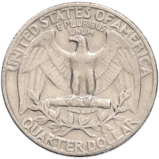 Монета 1/4 доллара (25 центов) 1967 года США (реверс)