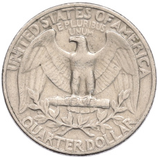 Монета 1/4 доллара (25 центов) 1965 года США (реверс)