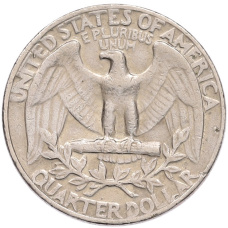 Монета 1/4 доллара (25 центов) 1973 года США (реверс)