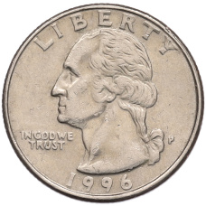 Монета 1/4 доллара (25 центов) 1996 года P США (аверс)