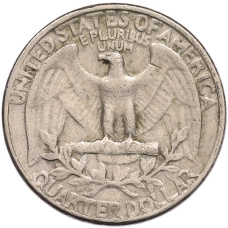 Монета 1/4 доллара (25 центов) 1966 года США (реверс)