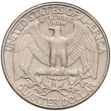 Монета 1/4 доллара (25 центов) 1988 года D США (реверс)