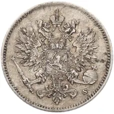 Монета 25 пенни 1916 года Русская Финляндия (реверс)