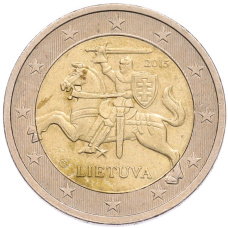 Монета 2 евро 2015 года Литва (аверс)