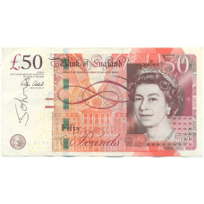 Банкнота 50 фунтов 2014-2018 года Великобритания