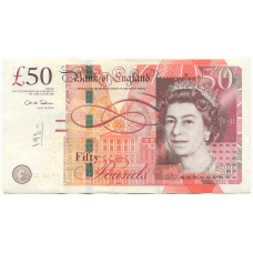Банкнота 50 фунтов 2011-2014 года Великобритания