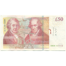 Банкнота 50 фунтов 2011-2014 года Великобритания (вид 2)
