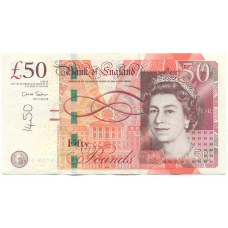 Банкнота 50 фунтов 2011-2014 года Великобритания