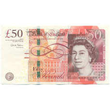 Банкнота 50 фунтов 2011-2014 года Великобритания
