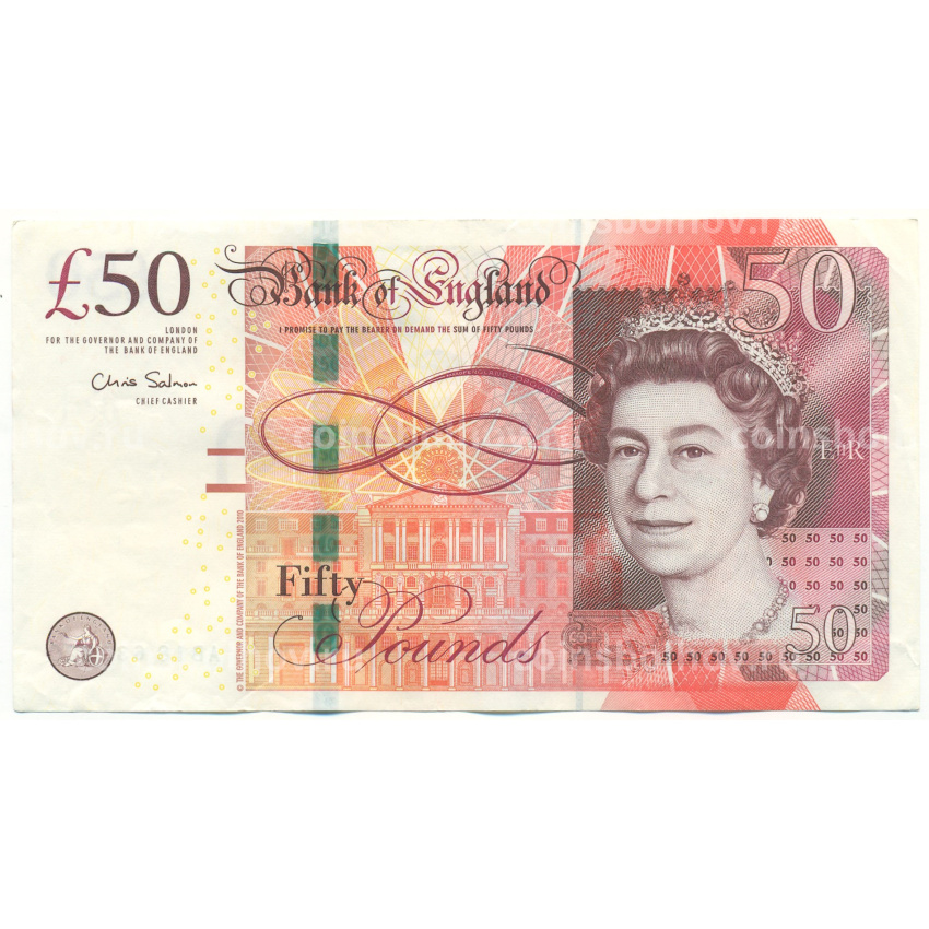 Банкнота 50 фунтов 2011-2014 года Великобритания