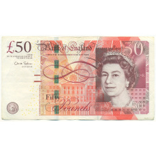 Банкнота 50 фунтов 2011-2014 года Великобритания