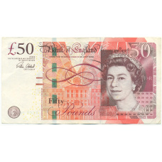 Банкнота 50 фунтов 2014-2018 года Великобритания