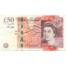 Банкнота 50 фунтов 2014-2018 года Великобритания
